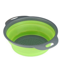 Load image into Gallery viewer, Square Foldable Drain Basket Plastic Fruit Basket Filter Basket Multi-function Washing Dish Telescopic Basket
