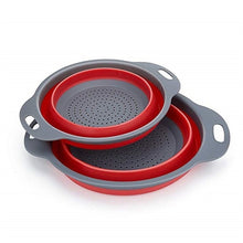 Load image into Gallery viewer, Square Foldable Drain Basket Plastic Fruit Basket Filter Basket Multi-function Washing Dish Telescopic Basket
