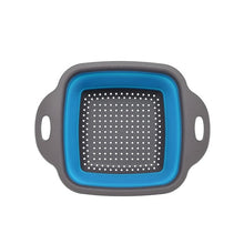 Load image into Gallery viewer, Square Foldable Drain Basket Plastic Fruit Basket Filter Basket Multi-function Washing Dish Telescopic Basket
