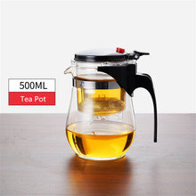 Load image into Gallery viewer, Tea Pots Heat Resistant Glass Tea Pot Tea Infuser Chinese Kung Fu Tea Set Kettle Coffee Glass Maker Convenient Office Tea Sets
