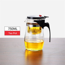 Load image into Gallery viewer, Tea Pots Heat Resistant Glass Tea Pot Tea Infuser Chinese Kung Fu Tea Set Kettle Coffee Glass Maker Convenient Office Tea Sets
