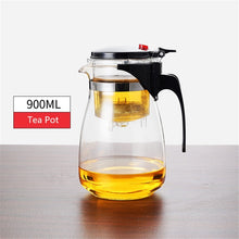 Load image into Gallery viewer, Tea Pots Heat Resistant Glass Tea Pot Tea Infuser Chinese Kung Fu Tea Set Kettle Coffee Glass Maker Convenient Office Tea Sets
