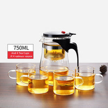 Load image into Gallery viewer, Tea Pots Heat Resistant Glass Tea Pot Tea Infuser Chinese Kung Fu Tea Set Kettle Coffee Glass Maker Convenient Office Tea Sets
