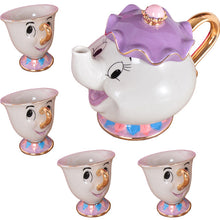 Load image into Gallery viewer, Cartoon Beauty And The Beast Tea Set Mrs Potts Chip Cup Set Sugar Bowl Mug [ 1 Pot + 5 Cups ] Valentine's Day Gift
